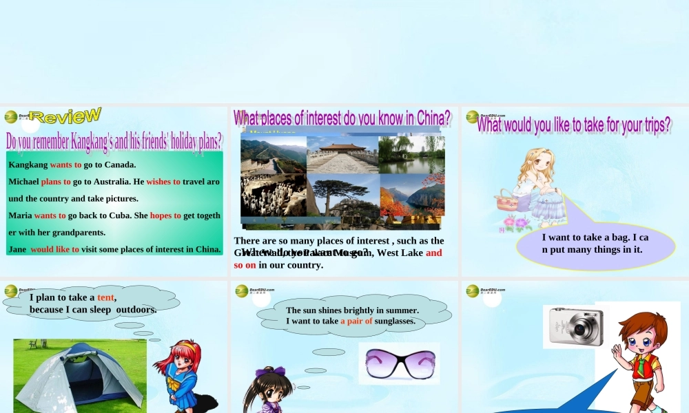 仁爱初中英语七下《Unit 8Topic 2 The summer holidays are comingB.》PPT课件 (1).ppt