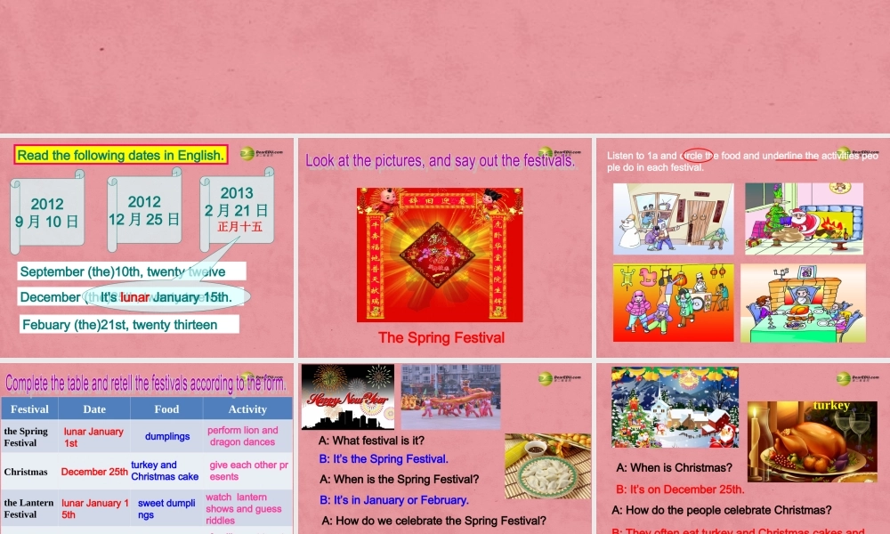 仁爱初中英语七下《Unit 8Topic 3 Let’s celebrate!A》PPT课件 (1).ppt