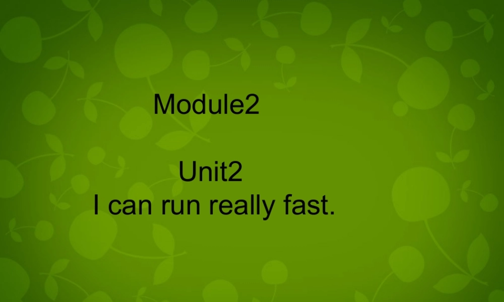 山东省茌平县洪屯镇中学七年级英语下册 Moudle 2 Unit 2I can run really fast课件 .ppt
