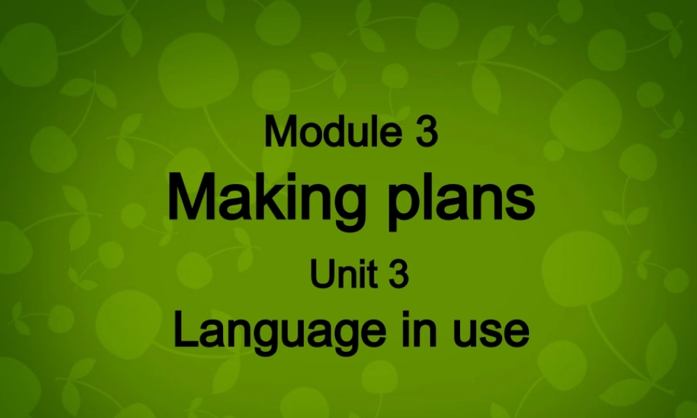 山东省茌平县洪屯镇中学七年级英语下册 Moudle 3 Unit 3 Language in use课件 .ppt