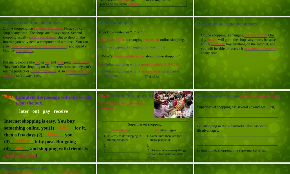 山东省茌平县洪屯镇中学七年级英语下册 Moudle 5 Unit 2 You can buy everything on the Internet课件 .ppt