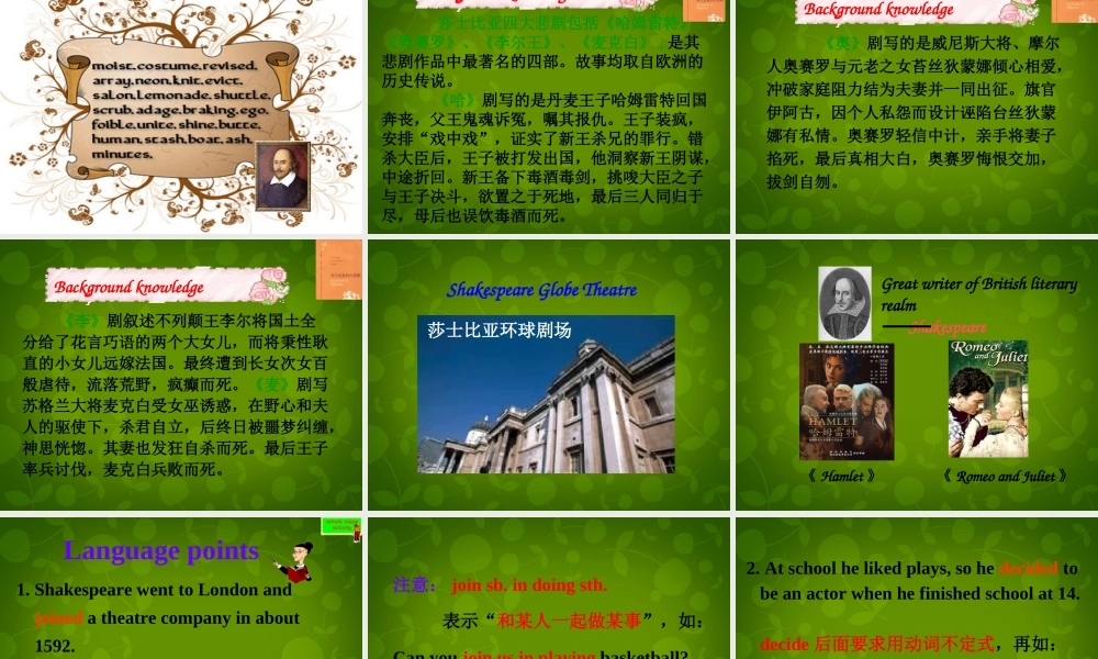 山东省茌平县洪屯镇中学七年级英语下册 Moudle 9 Unit 2 He decided to be an actor课件 .ppt