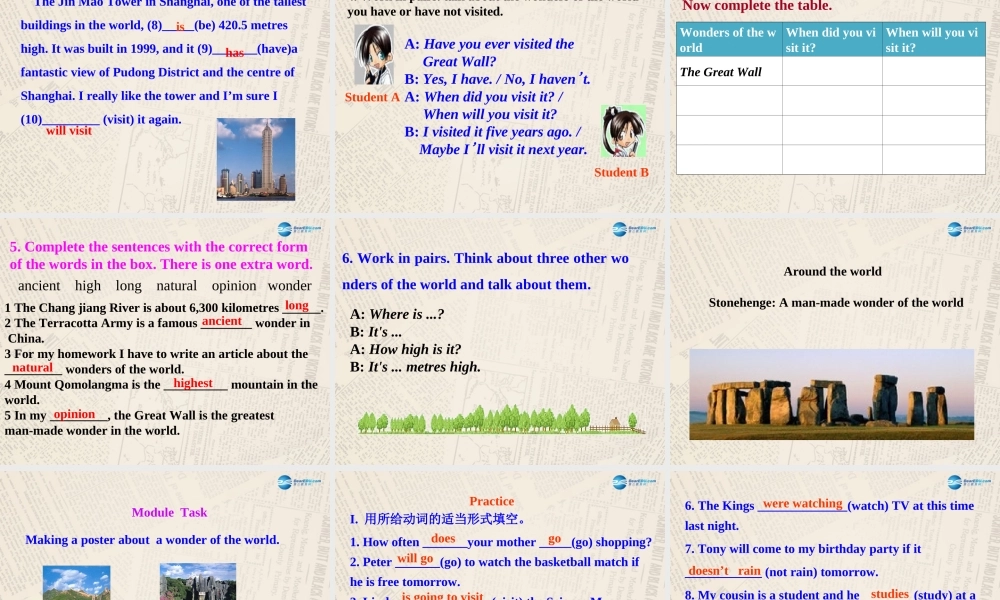 山东省高密市立新中学九年级英语上册 Module 1 Unit 3 Language in use课件.ppt