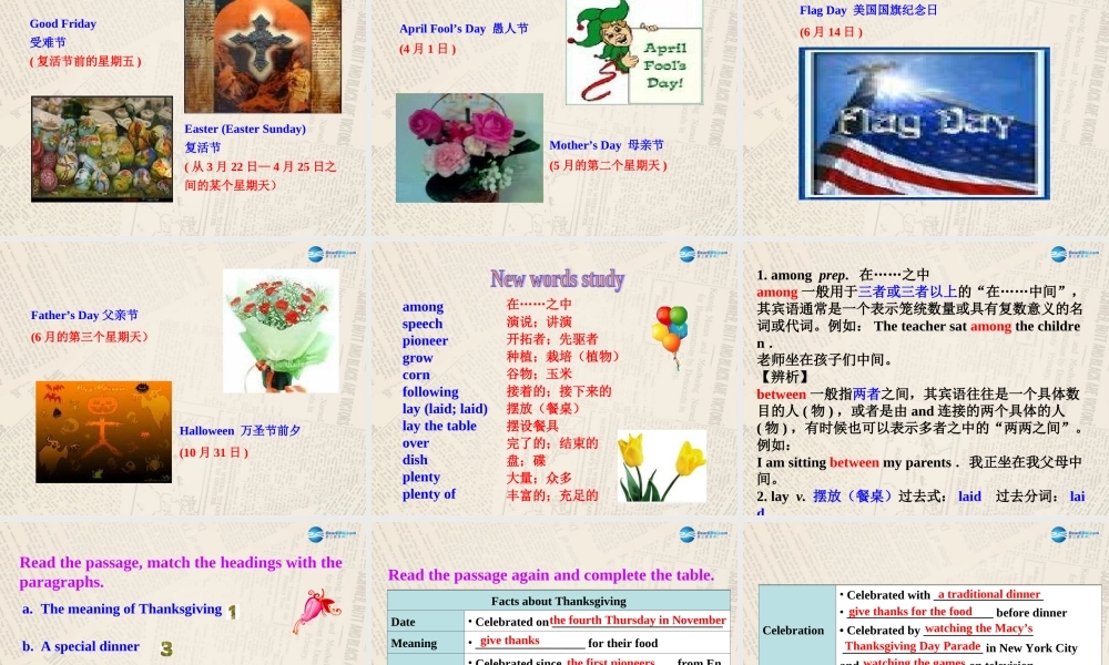 山东省高密市立新中学九年级英语上册 Module 2 Unit 2 We have celebrated the festival since the first pioneers arrived in America课件.ppt