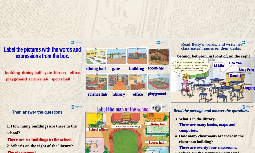 山东省高密市立新中学七年级英语上册 Module 3 Unit 2 The library is on the left of the playground课件 （新版）外研版.ppt