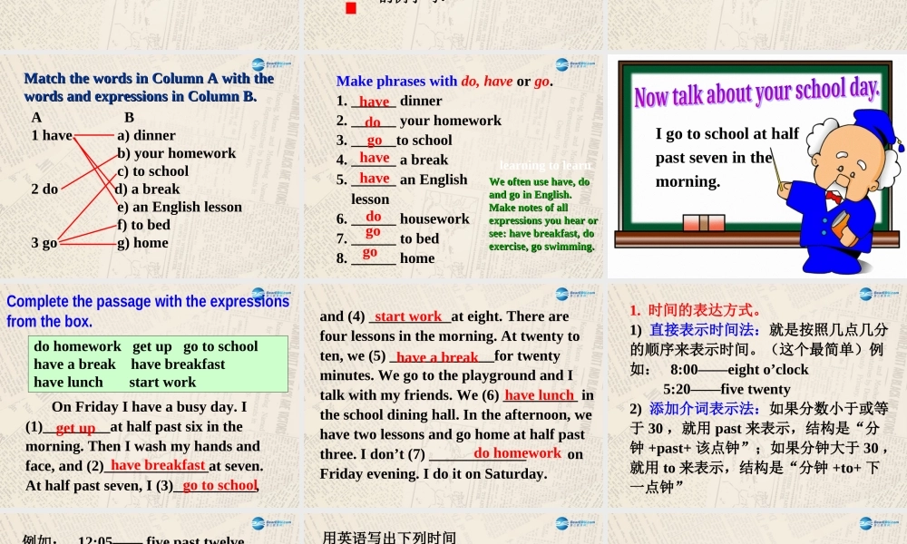 山东省高密市立新中学七年级英语上册 Module 5 Unit 3 Language in use课件 （新版）外研版.ppt