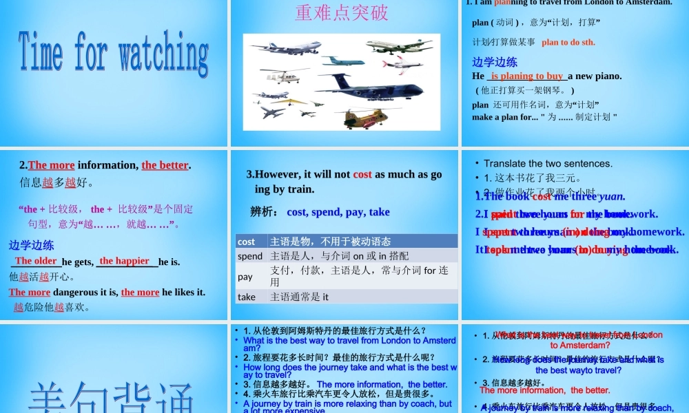 山东省高密市银鹰文昌中学八年级英语上册《Module 4 Unit 2 What is the best way to travel》课件 .ppt