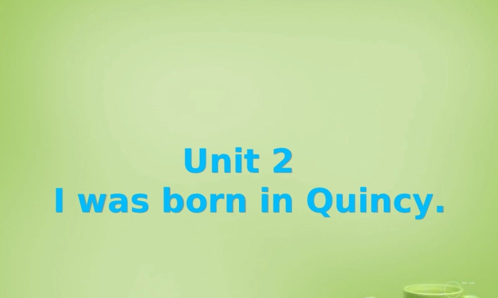 山东省聊城市茌平县洪屯中学七年级英语下册 Module 7 Unit 2 I was born in Quincy课件 .ppt