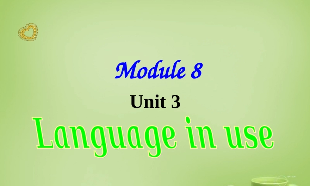 山东省聊城市茌平县洪屯中学七年级英语下册 Module 8 Unit 3 Language in use课件 .ppt