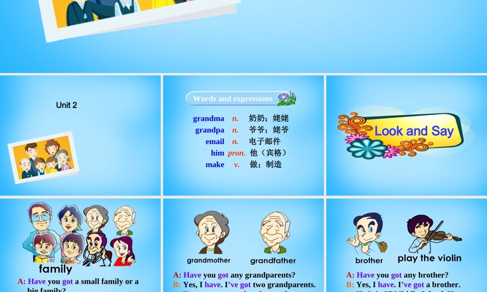 山东省寿光市实验中学七年级英语上册 Module 2 My family Unit 2 These are my parents课件 （新版）外研版.ppt