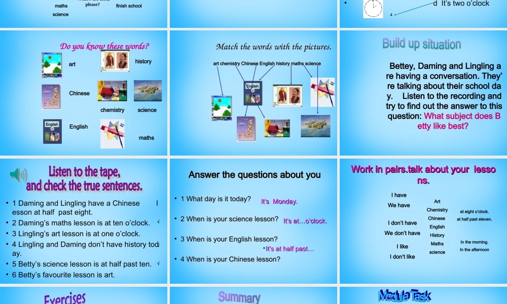 山东省寿光市实验中学七年级英语上册 Module 5 My school day Unit 1 I love history课件 （新版）外研版.ppt