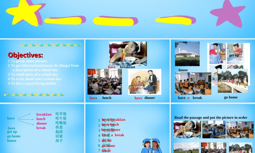 山东省寿光市实验中学七年级英语上册 Module 5 My school day Unit 2 We start work at nine o’clock课件 （新版）外研版.ppt