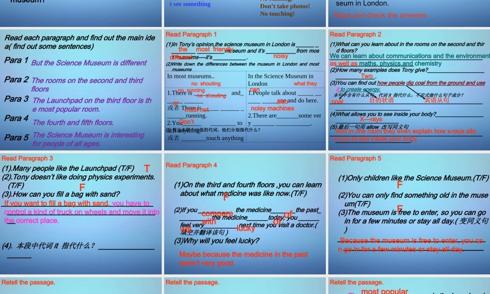 山东省潍坊高新技术产业开发区东明学校九年级英语上册 Module 5 Unit 2 If you ever go to London, make sure you visit the Science Museum课件.ppt