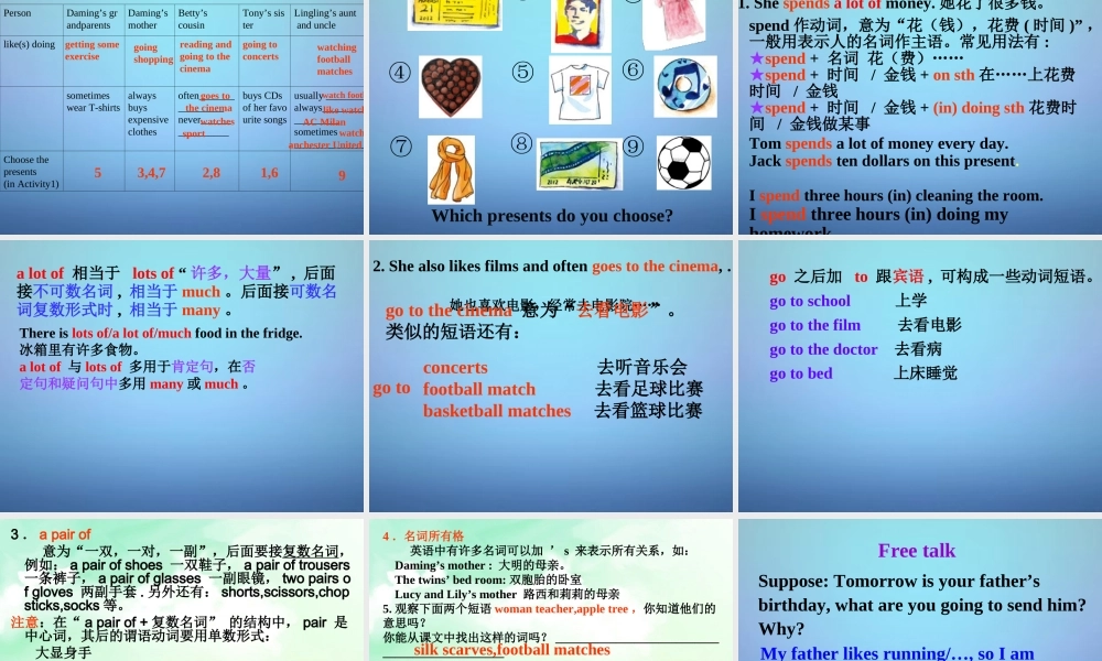 山东省潍坊高新技术产业开发区东明学校七年级英语上册 Module 8 Unit 2 She often goes to concerts课件 （新版）外研版.ppt