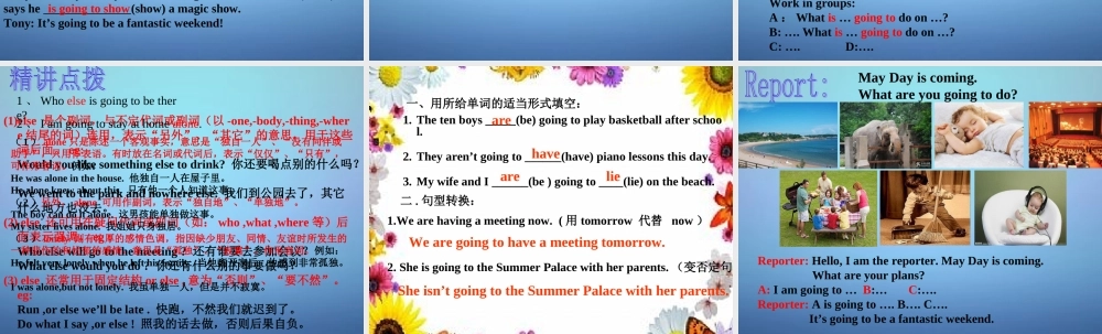 山东省潍坊高新技术产业开发区东明学校七年级英语下册 Module 3 Unit 1 What are you going to do at the weekends课件 .ppt