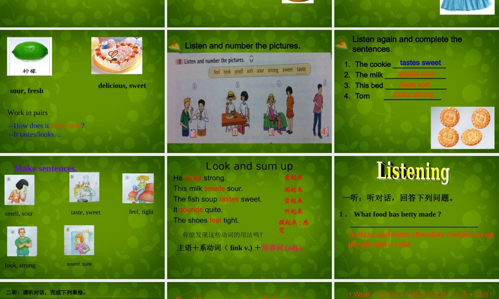 山东省潍坊高新技术产业开发区浞景学校八年级英语下册《Module 1 Unit 1 It smells delicious》课件 .ppt