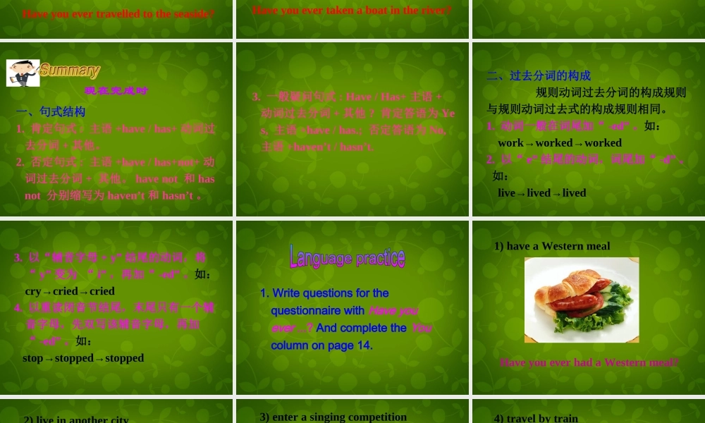 山东省潍坊高新技术产业开发区浞景学校八年级英语下册《Module 2 Unit 3 Language in use》课件 .ppt