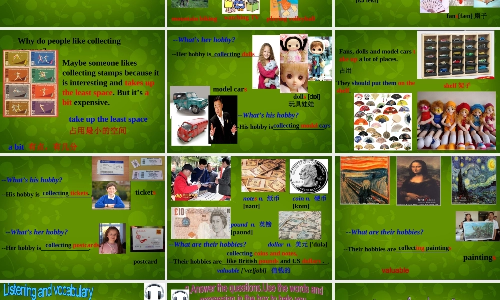 山东省潍坊高新技术产业开发区浞景学校八年级英语下册《Module 6 Unit 1 Do you collect anything》课件 .ppt