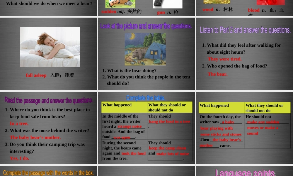 四川省华蓥市九年级英语下册《Module 4 Unit 2 We must keep the camp clean》课件 .ppt