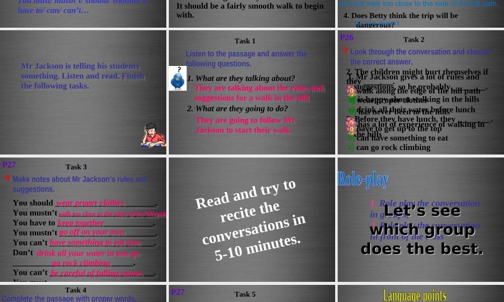 四川省华蓥市九年级英语下册《Module 4 Unit 1 You must be careful of falling stones》课件 .ppt