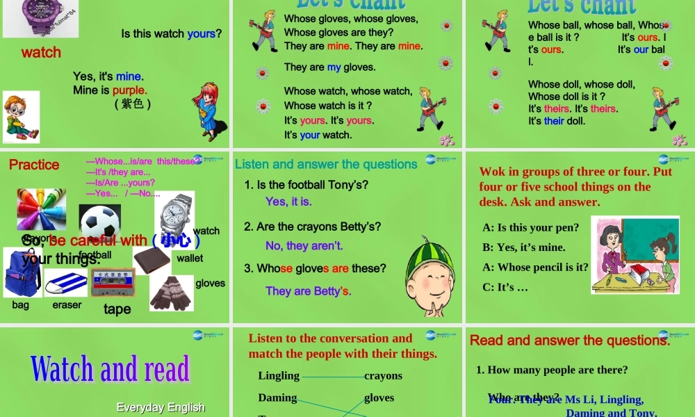 四川省华蓥市明月镇七年级英语下册 Module 1 Lost and found Unit 1 Whose bag is this课件 .ppt