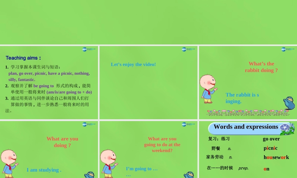 四川省华蓥市明月镇七年级英语下册 Module 3 Unit 1 What are you going to do at the weekend课件2 .ppt