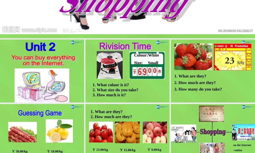 四川省华蓥市明月镇七年级英语下册 Module 5 Shopping Unit 2 You can buy everything on the Internet课件 .ppt