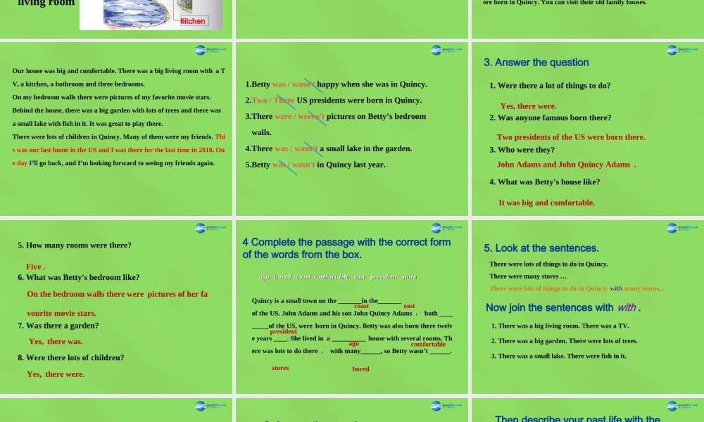 四川省华蓥市明月镇七年级英语下册 Module 7 Unit 2 I was born in Quincy课件 .ppt