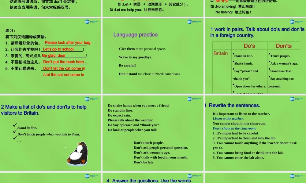 四川省华蓥市明月镇七年级英语下册 Module 11 body language Unit 3 Language in use课件 .ppt