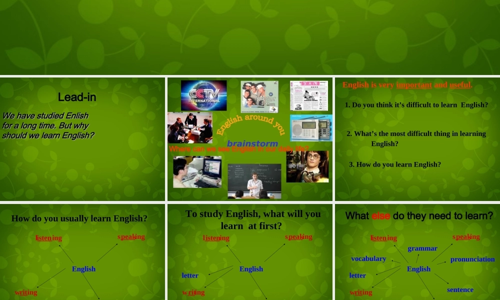 四川省华蓥市明月镇小学八年级英语上册 Module 1 Unit 1 Let's try to speak English as much as possible课件 .ppt