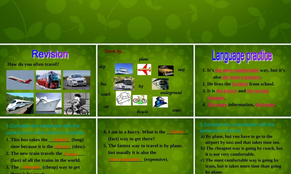 四川省华蓥市明月镇小学八年级英语上册 Module 4 Unit 3 Language in use课件 .ppt