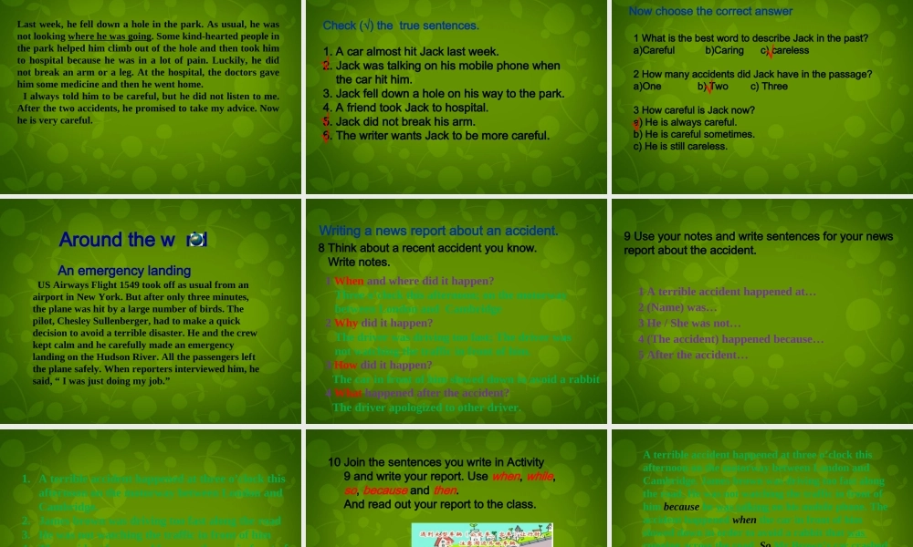 四川省华蓥市明月镇小学八年级英语上册 Module 8 Unit 3 Language in use课件 .ppt