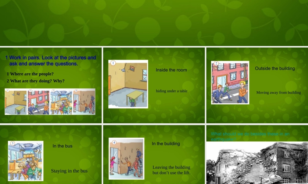 四川省华蓥市明月镇小学八年级英语上册 Module 12 Unit 2 Stay away from windows and heavy furniture课件 .ppt