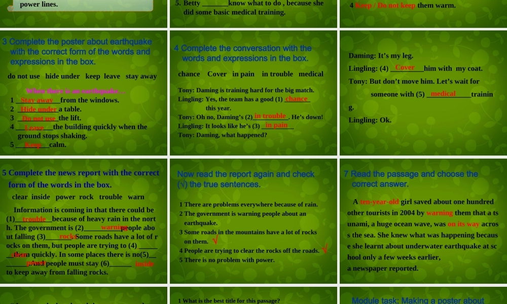 四川省华蓥市明月镇小学八年级英语上册 Module 12 Unit 3 Language in use课件 .ppt