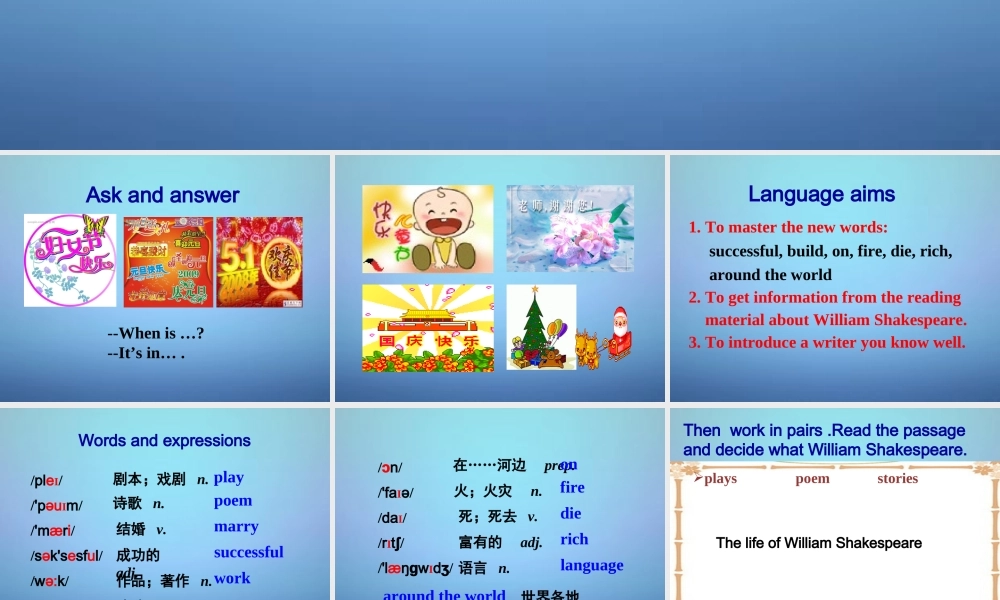 天津市宁河县造甲城中学七年级英语下册 Module 9 Unit 2 He decided to be an actor课件 .ppt