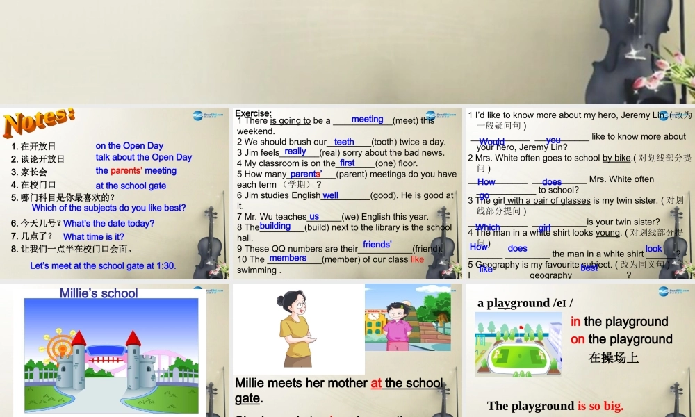 新七年级英语上册 Unit 3 Welcome to our school Reading课件 .ppt