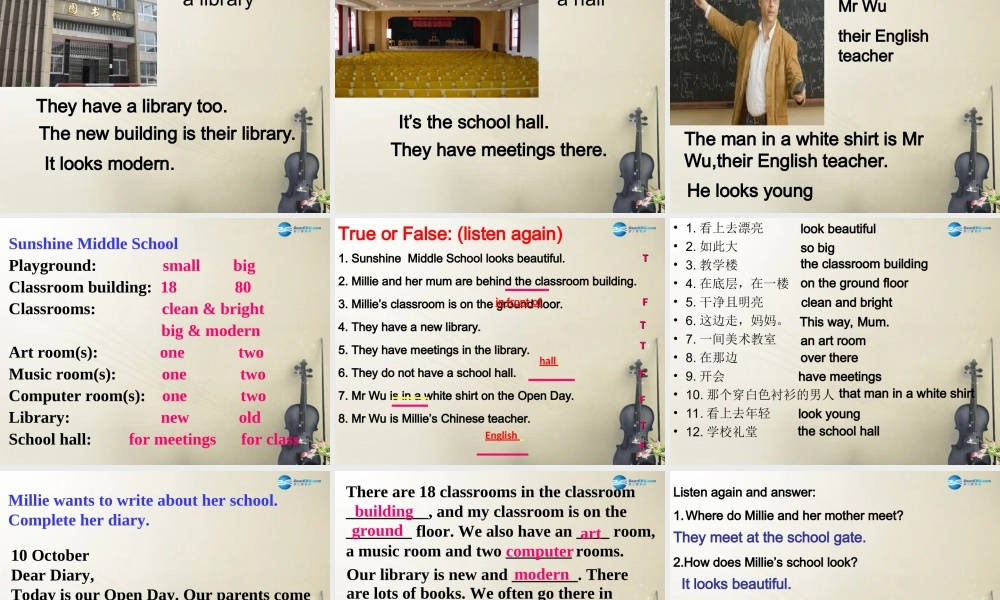 新七年级英语上册 Unit 3 Welcome to our school Reading课件 .ppt