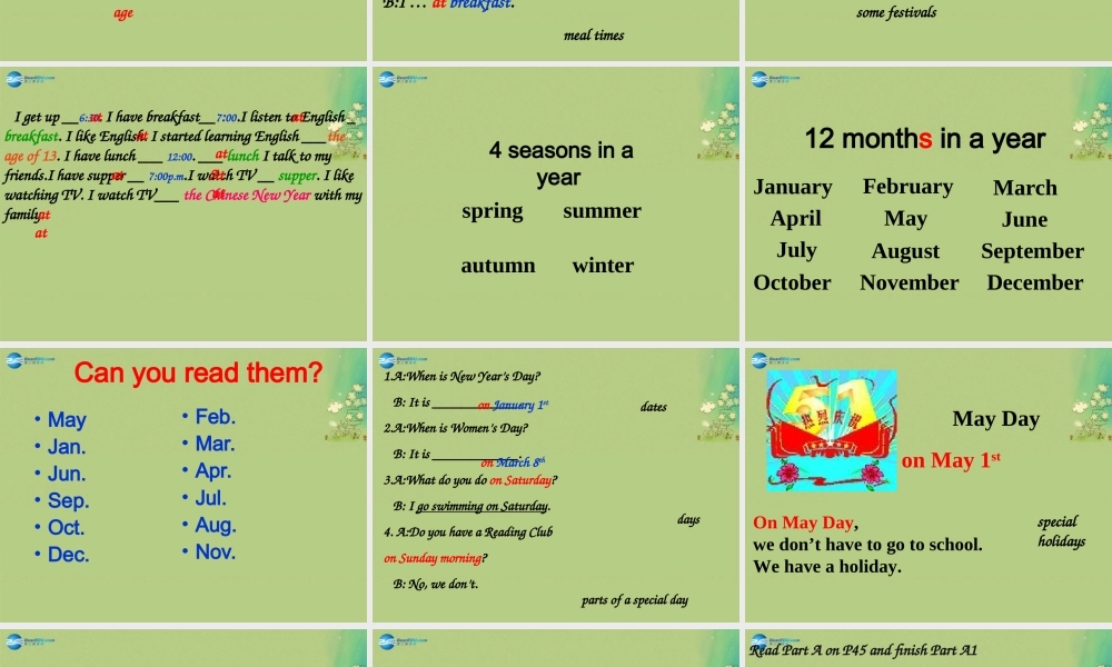 新七年级英语上册 Unit 4 My day Grammar课件 .ppt