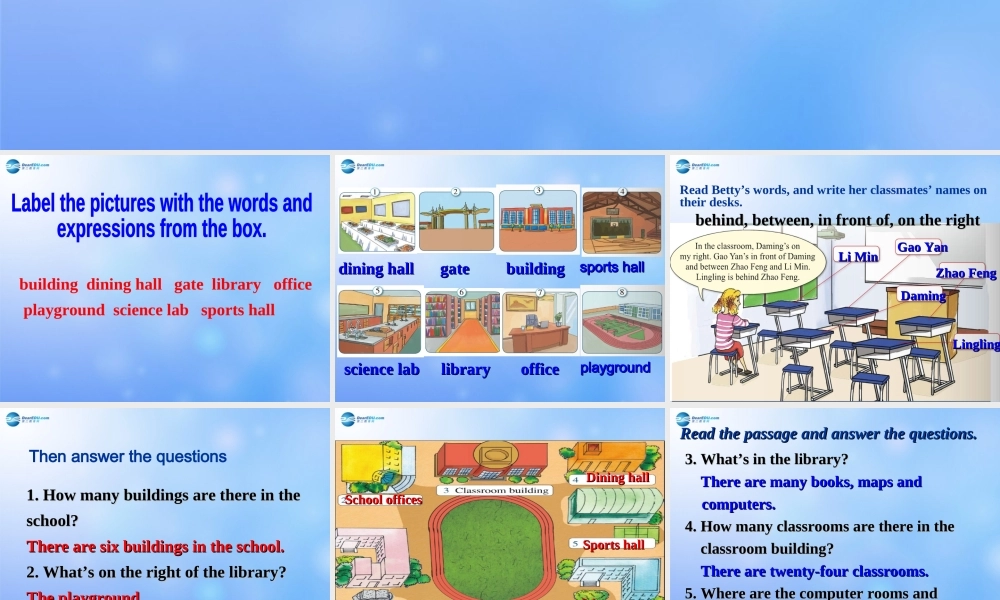 辽宁省凌海市石山初级中学七年级英语上册 Module 3 Unit 2 The library is on the left of the playground课件 （新版）外研版.ppt