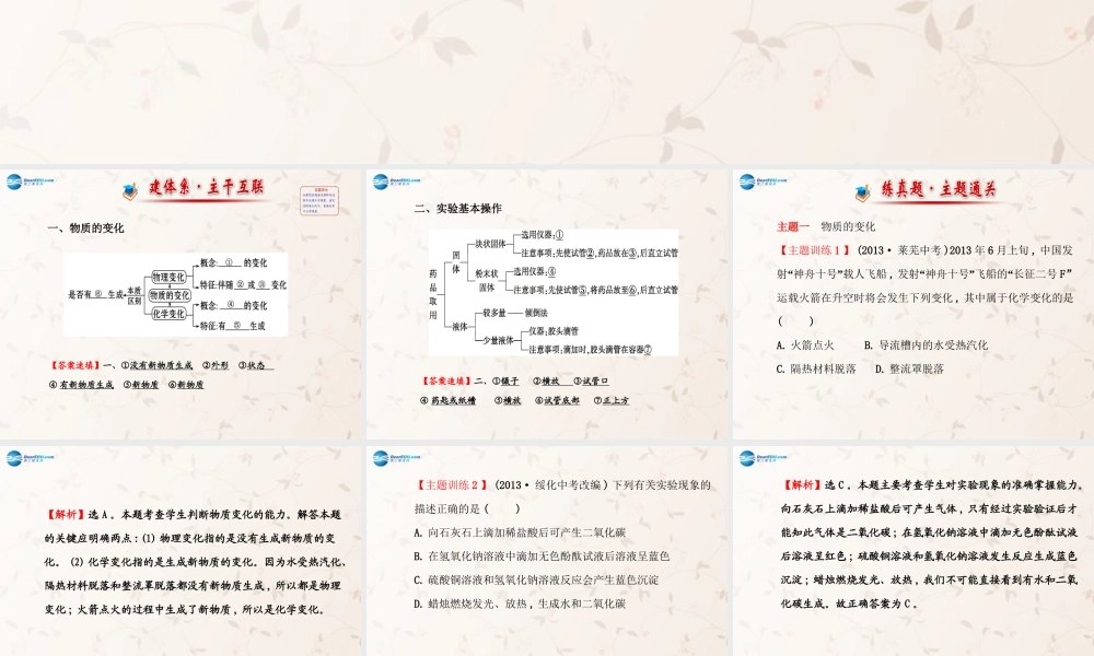 鲁教初中化学九上《1第1单元 步入化学殿堂》PPT课件 (1).ppt