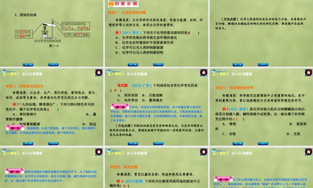 鲁教初中化学九上《1第1单元 步入化学殿堂》PPT课件 (2).ppt