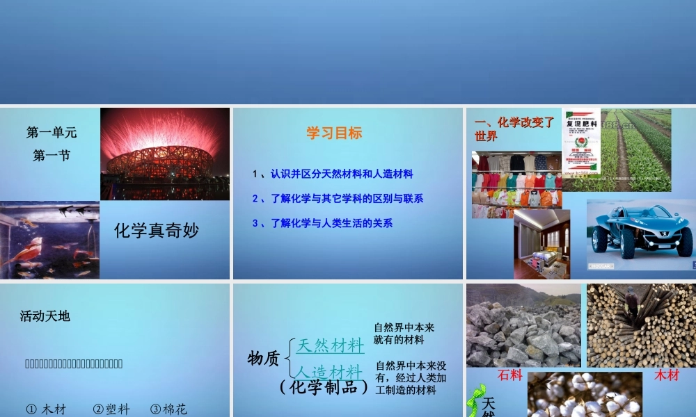 鲁教初中化学九上《1第1节 化学真奇妙》PPT课件 (1).ppt