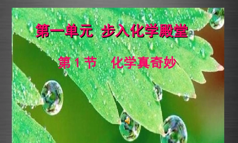 鲁教初中化学九上《1第1节 化学真奇妙》PPT课件 (2).ppt