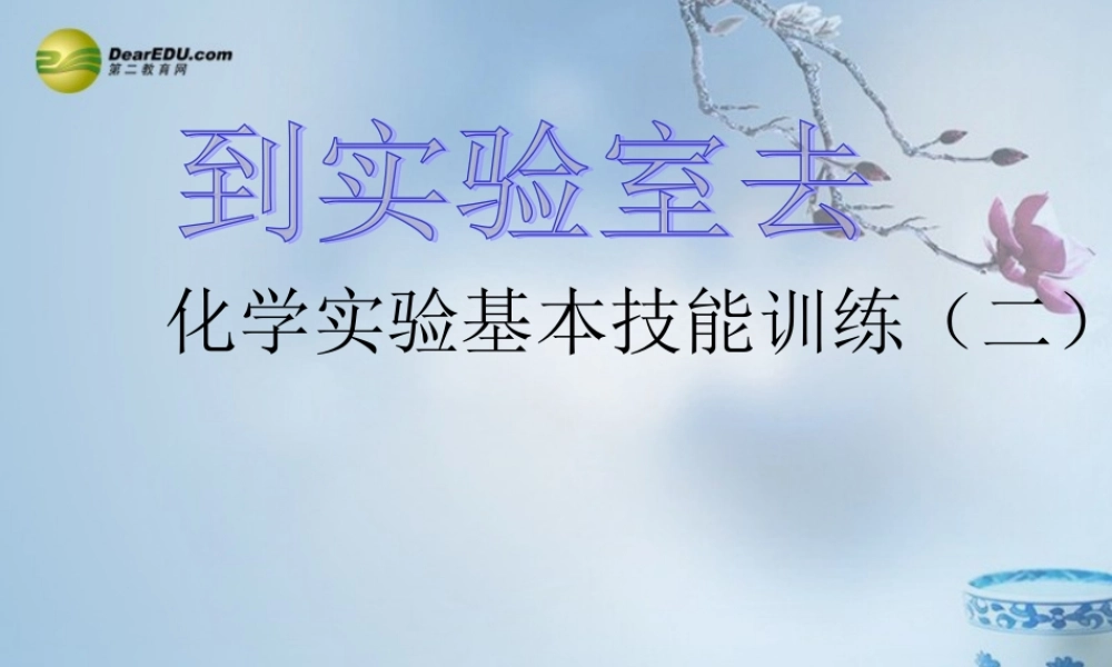 鲁教初中化学九上《2到实验室去：化学实验基本技能训练（2）》PPT课件 (2).ppt