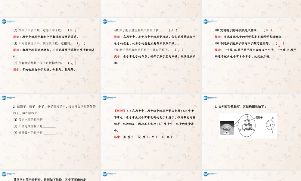 鲁教初中化学九上《2第3节 原子的构成》PPT课件 (4).ppt