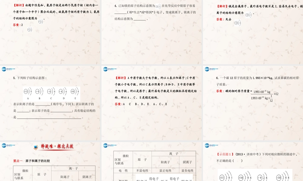 鲁教初中化学九上《2第3节 原子的构成》PPT课件 (5).ppt