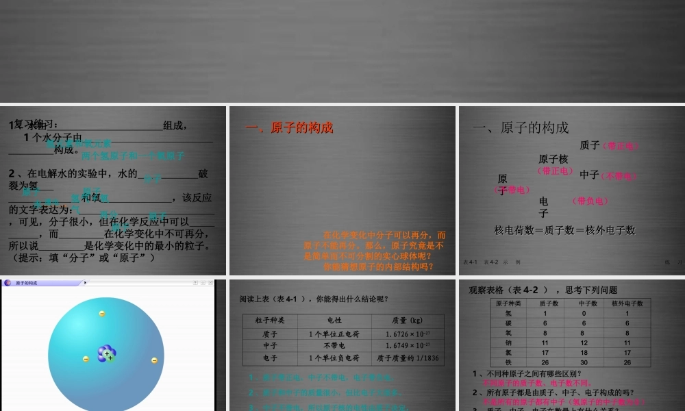 鲁教初中化学九上《2第3节 原子的构成》PPT课件 (2).ppt