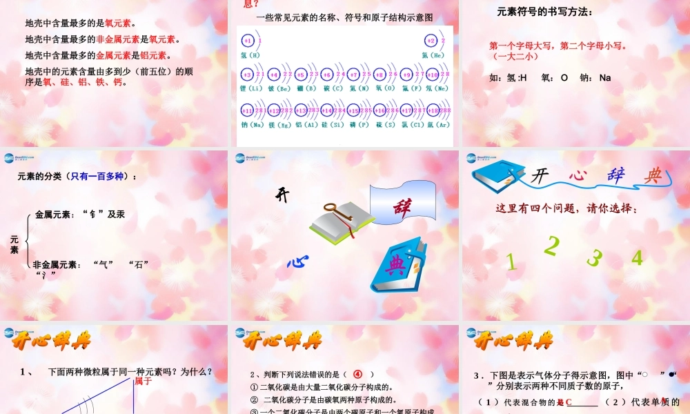 鲁教初中化学九上《2第4节 元素》PPT课件 (4).ppt