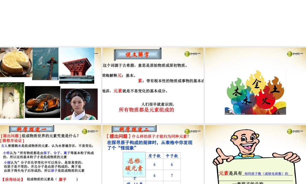 鲁教初中化学九上《2第4节 元素》PPT课件 (5).ppt