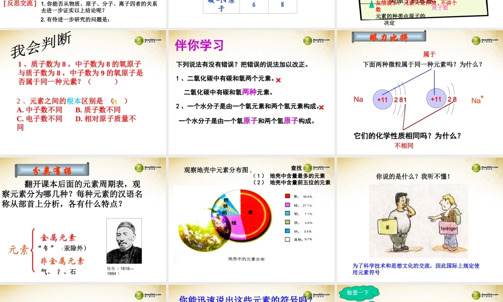 鲁教初中化学九上《2第4节 元素》PPT课件 (5).ppt